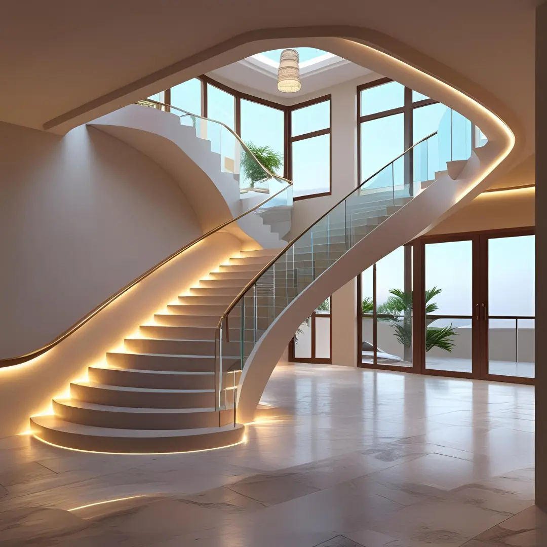 9 أفكار لتصميم درج داخلي للفلل مذهل | منتور للمقاولات العامة