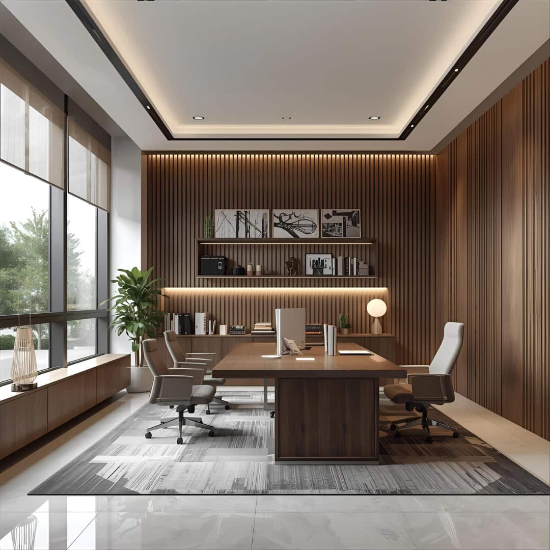 Read more about the article تصميم مكاتب إدارية​ مع شركة منتور المحدودة