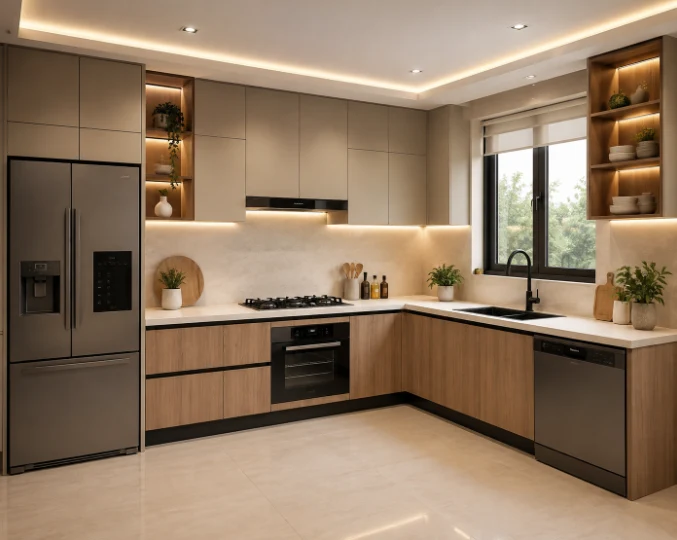 تصميم مطابخ حرف L