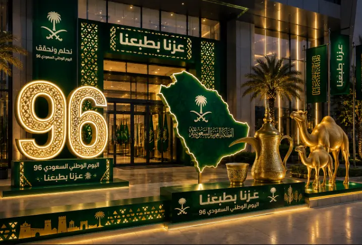 ديكور اليوم الوطني ثلاثي الابعاد